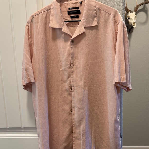 Kenneth Cole Other - Kenneth Cole Light Pink Casual Button-Down Shirt